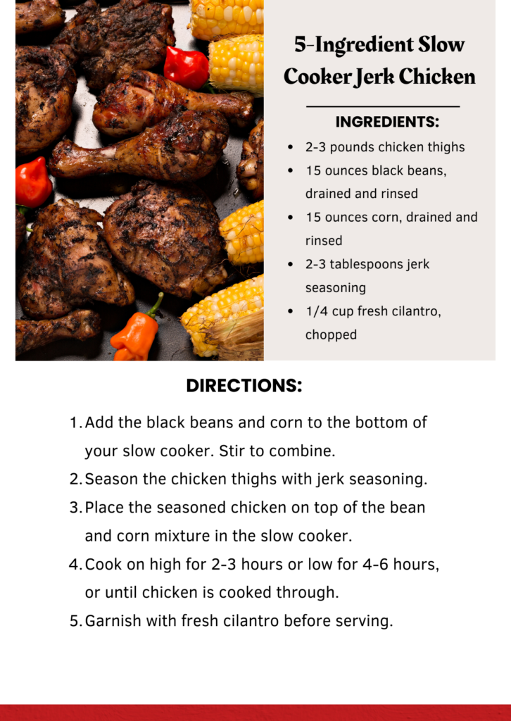 slow cooker jerk chicken recipes - 5 ingredient slow cooker jerk chicken