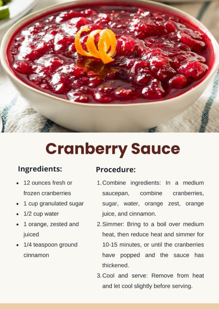 christmas dinner recipes cranberry sauce