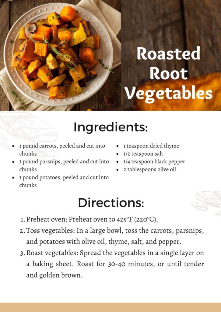 christmas dinner recipes roasted root vegetables